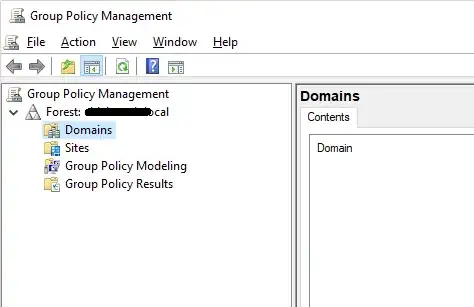 group policy management - screenshot