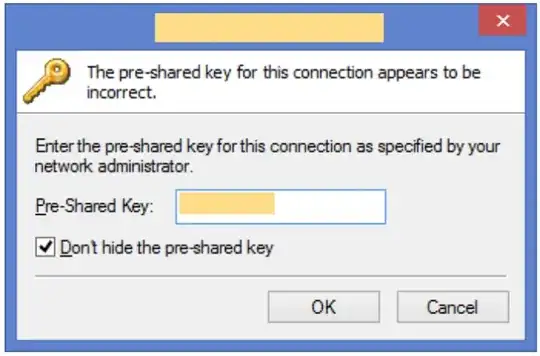 Pre-shared key configuration