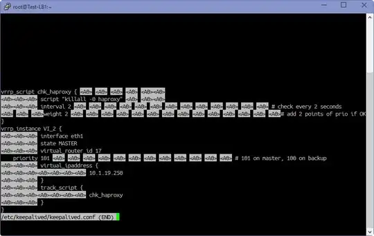 Non-space whitespace breaks config