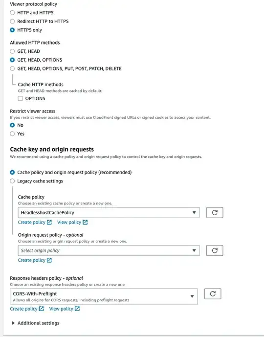 Behaviour setup