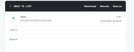 screenshot of e-mail