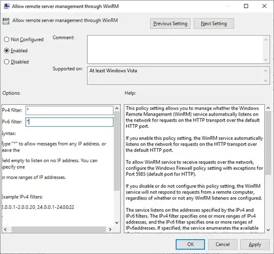 WinRM Service Trusted Networks
