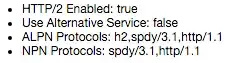 Chrome HTTP/2 info