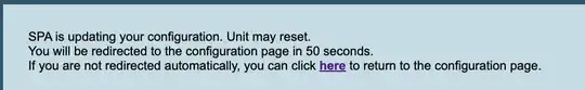 FW Upgrade Browser Feedback Message