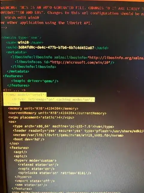 Domain XML file