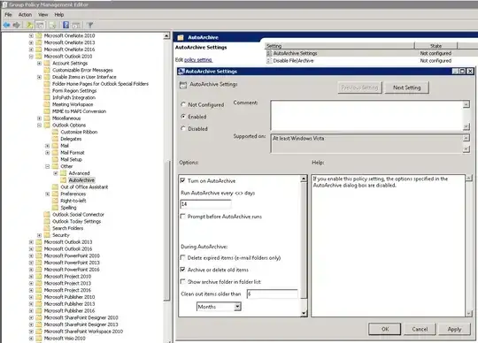Group Policy AutoArchive Settings for Outlook 2010