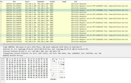 Windows PCAP snapshot