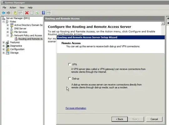 Windows 2008 Missing options in RRAS