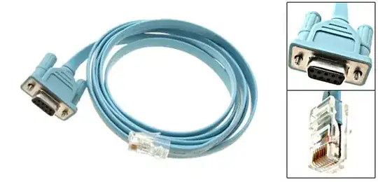 Cisco console cable.