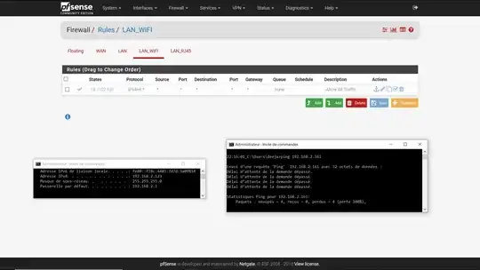 Step one - Disable the added rule - Ping KO