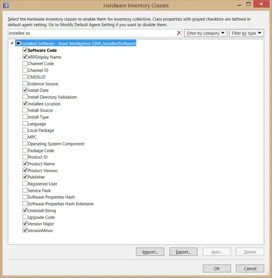 Hardware inventory classes