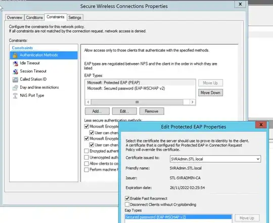 NPS Cert config