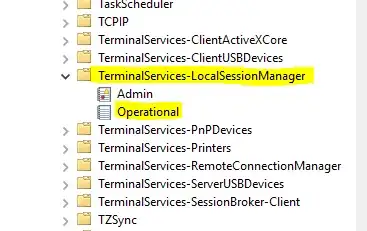 Event Viewer left pane 2