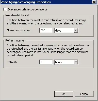 Scavenge Settings