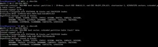 Superblock backups appear to exist