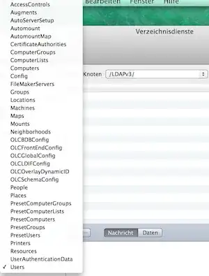 open directory schema