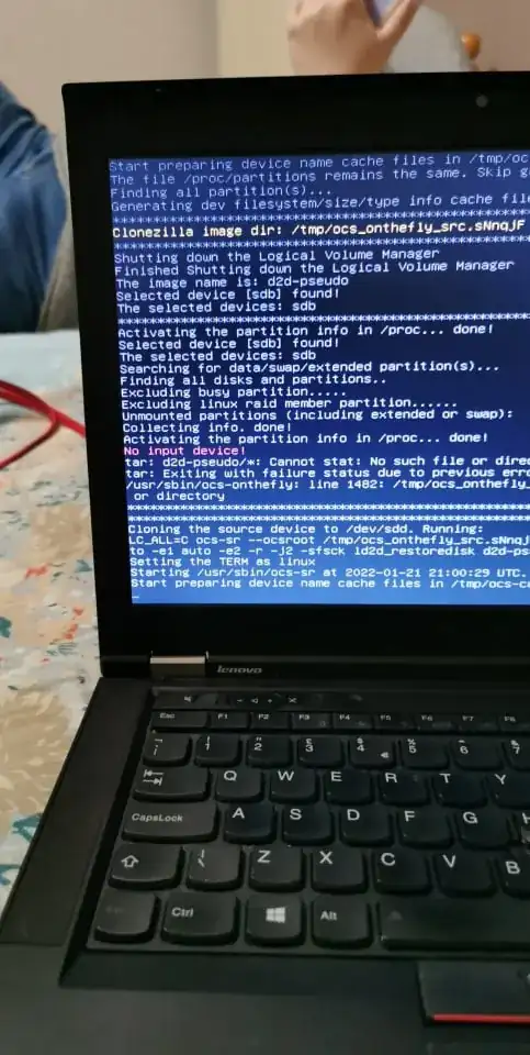 CloneZilla Error