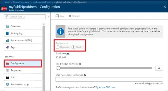 Azure Public IP Address Configuration