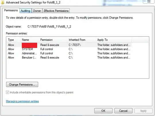 Folder permission screen shot