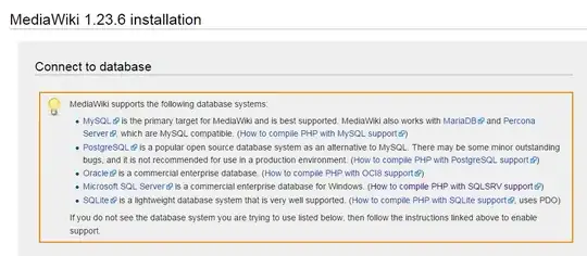 Microsoft SQL Server listed in the supported database list