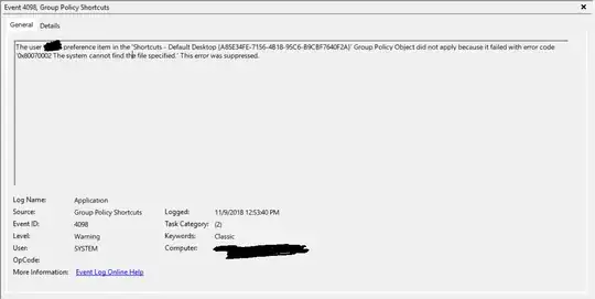 Event Viewer on client computer