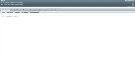ILOM web interface no content