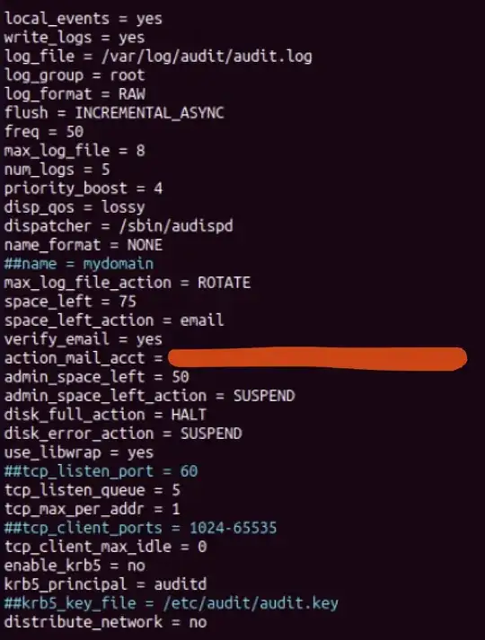 /etc/audit/auditd.conf screenshot