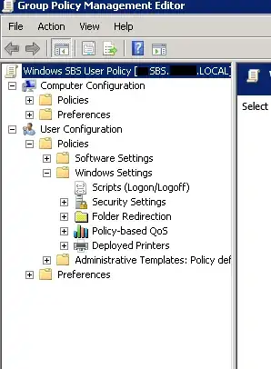 Listing of options under Group Policy Manager.  No IE Maintenance to be seen.