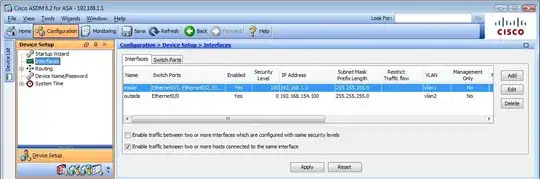 Enable traffic between interfaces
