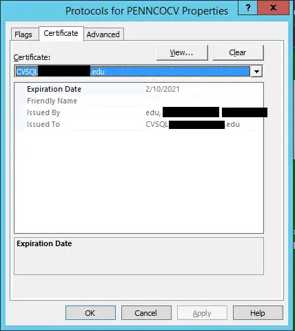 SQL Properties Cert