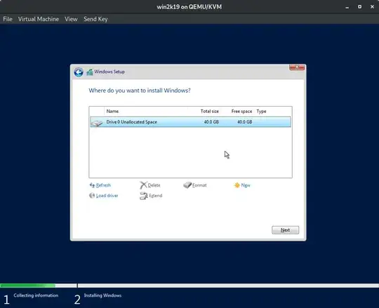 Windows disk selection
