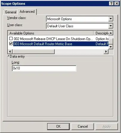 windows dhcp metric
