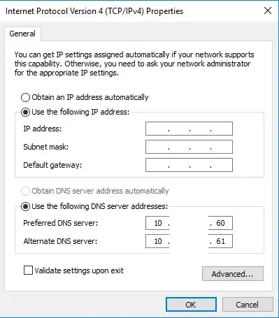 No IP address, but a successful application of DNS