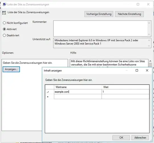 My GPO settings (German)