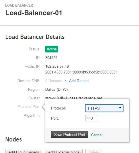 Editing a Cloud Load Balancer