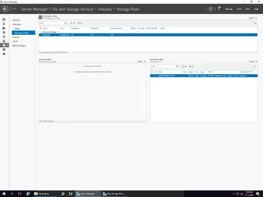 Server Manager -> Storage Pool