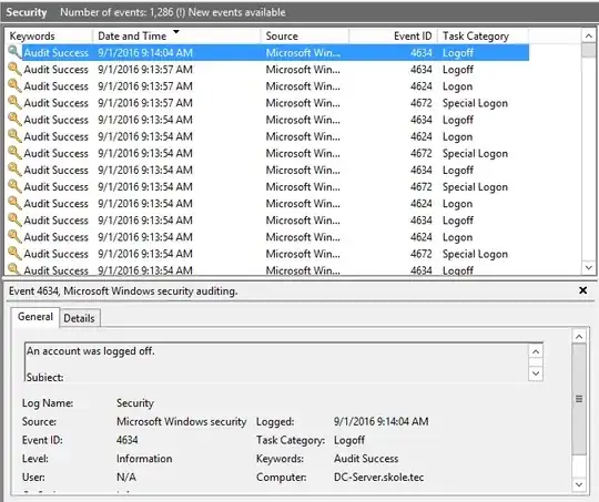My event viewer