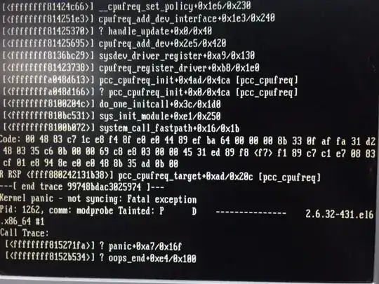 Kernel panic capture.