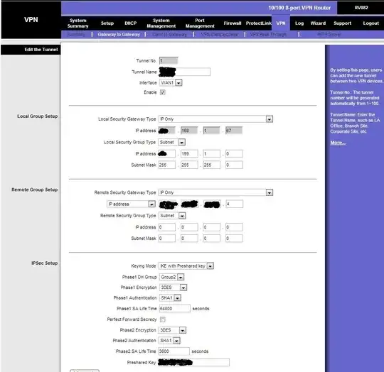 Configuration on Linksys router