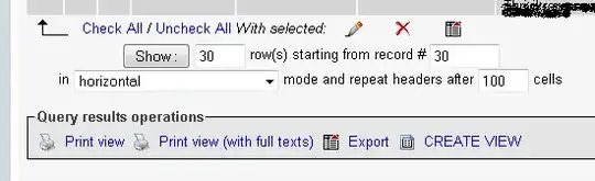 Export button