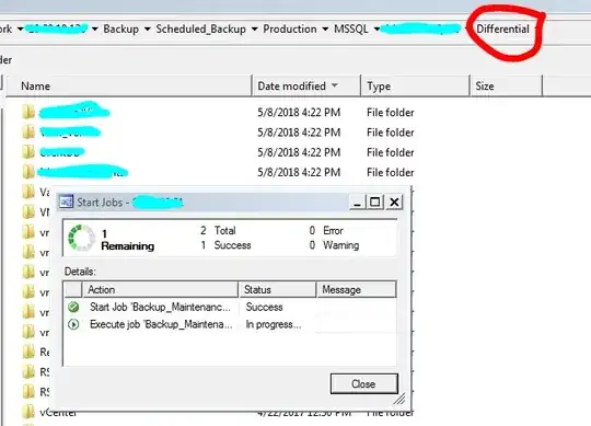 List of servers and job running window