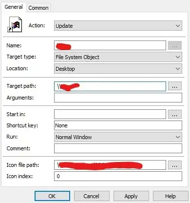 Main page of shortcut config