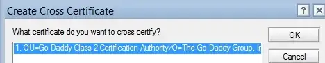 cross certificate dialog