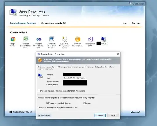 WebAcces RDP Options