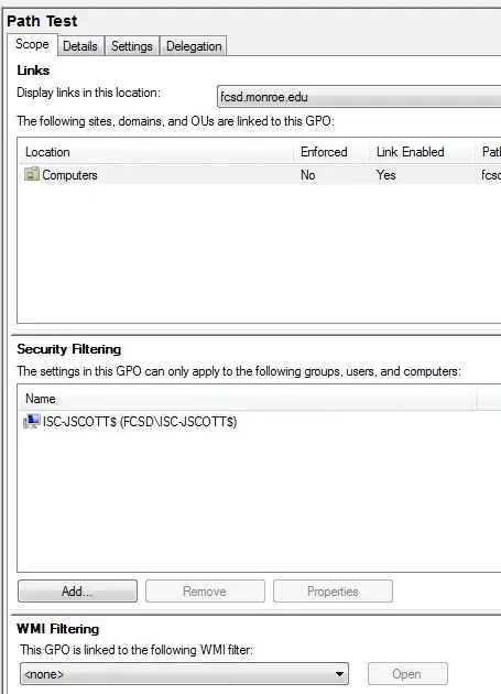 Please use groups instead of users or computers for filtering