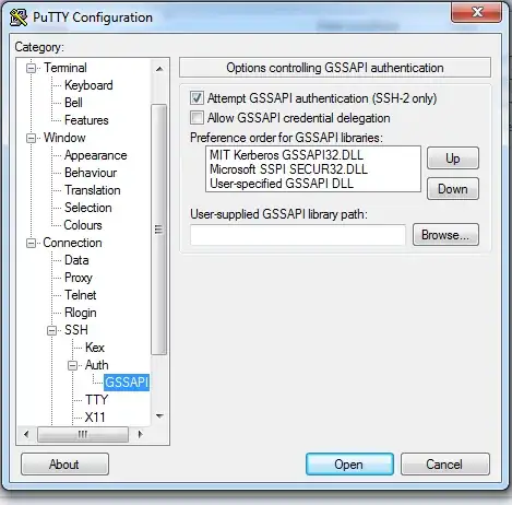 Putty GSSAPI Configuration