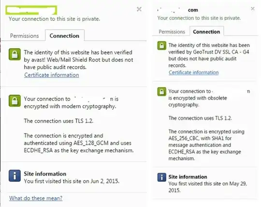 screenshot of ssl warnings