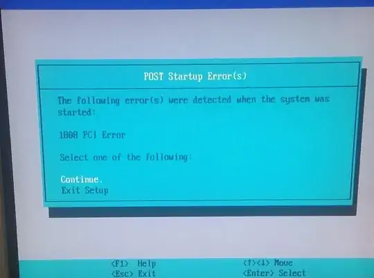 1808 PCI error