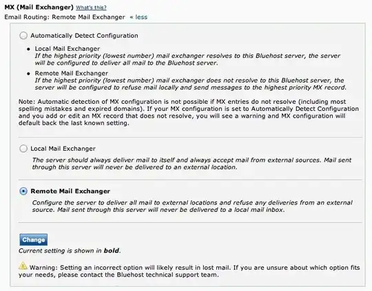 BlueHost Email Routing Screen Shot