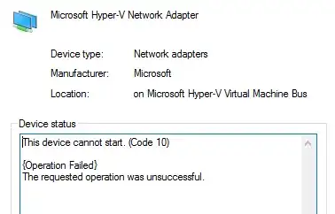NIC Driver Failed